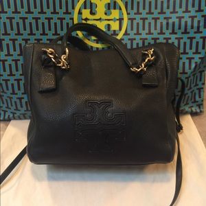 Tory Burch Black and Gold Crossbody Bag